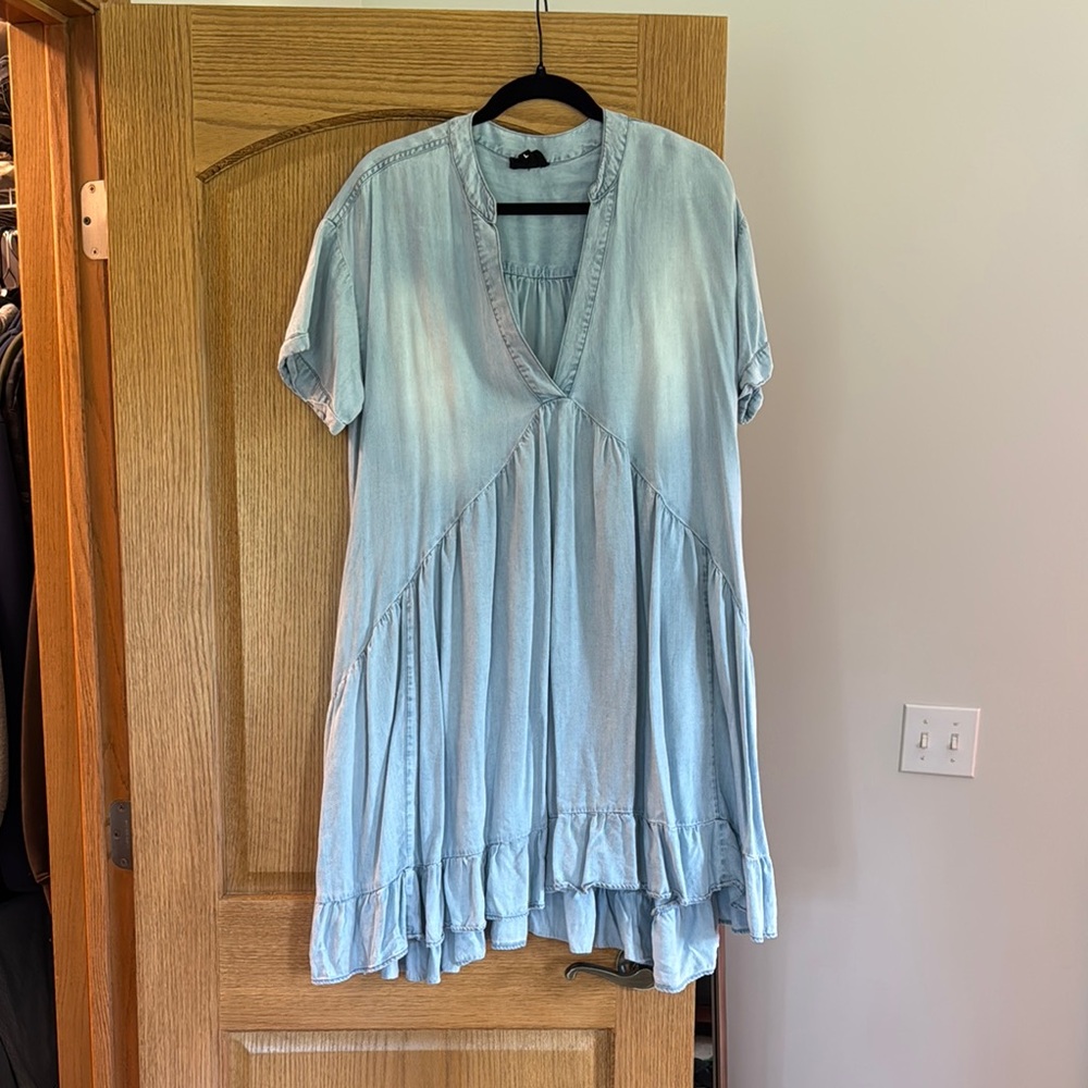 Light Blue Denim/Chambray Dress